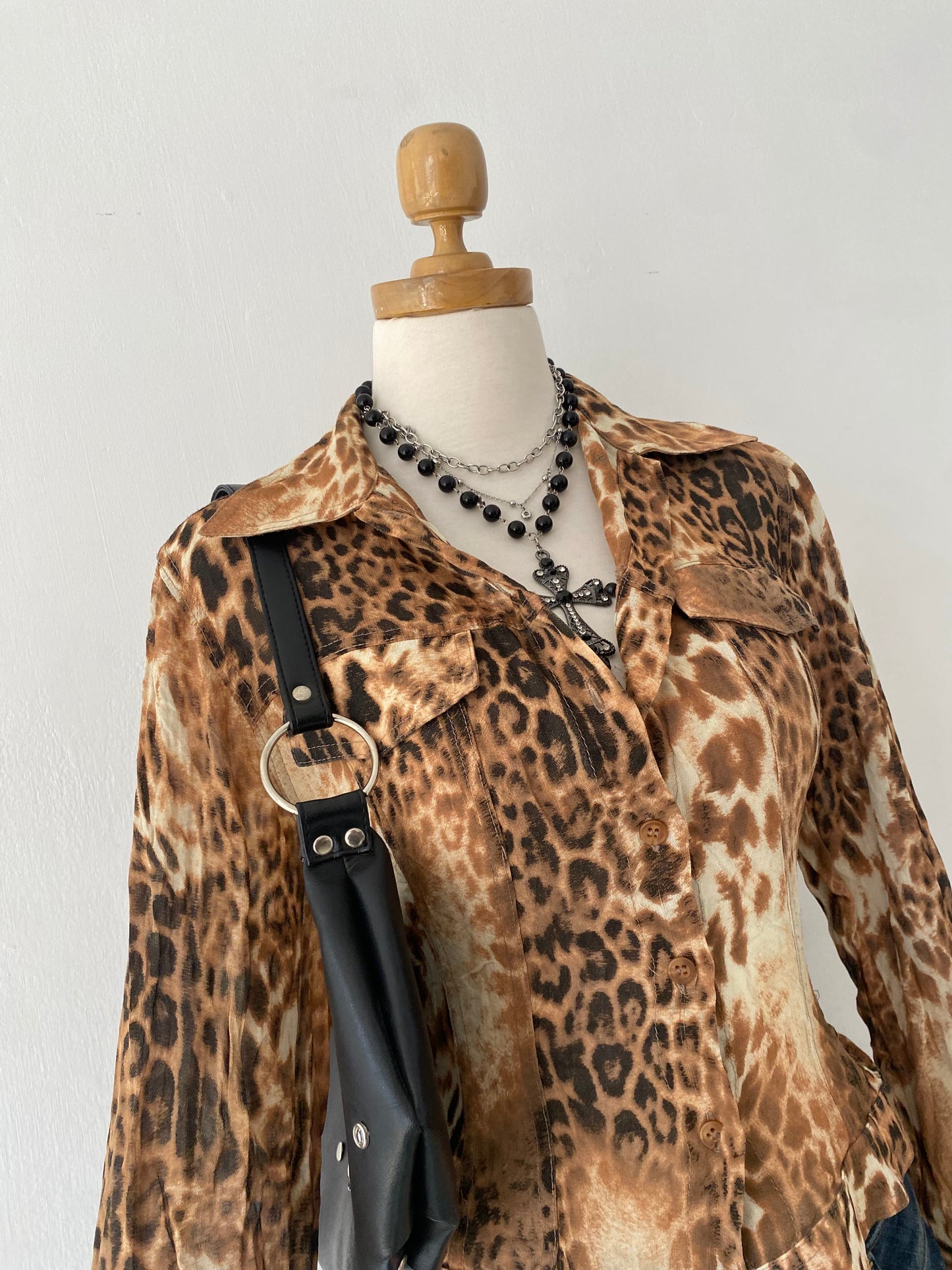 Cheetah print blouse