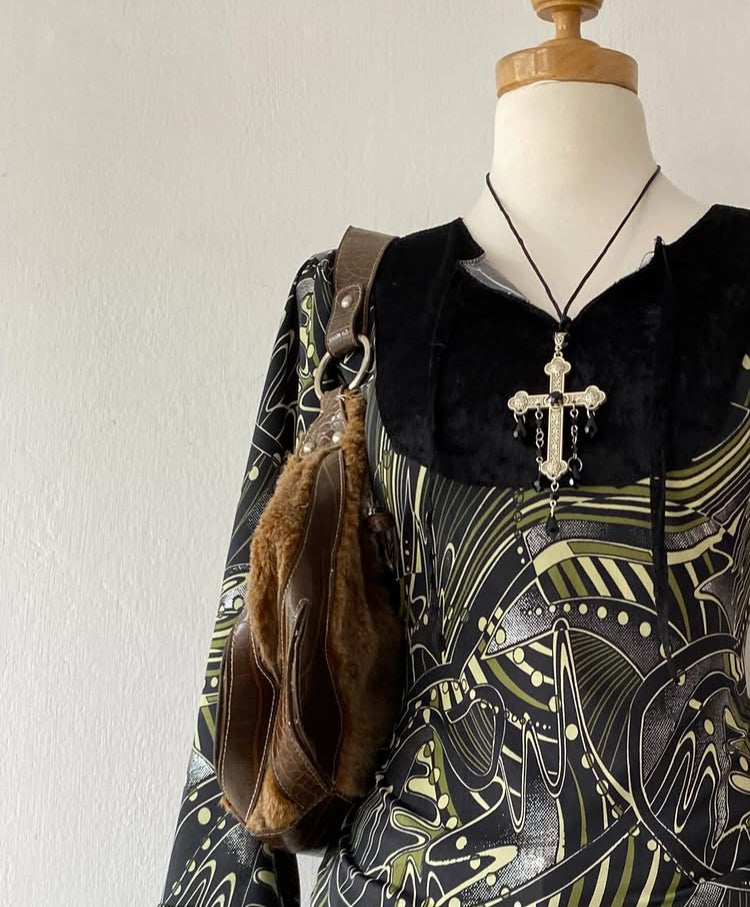 Bell-sleeved top