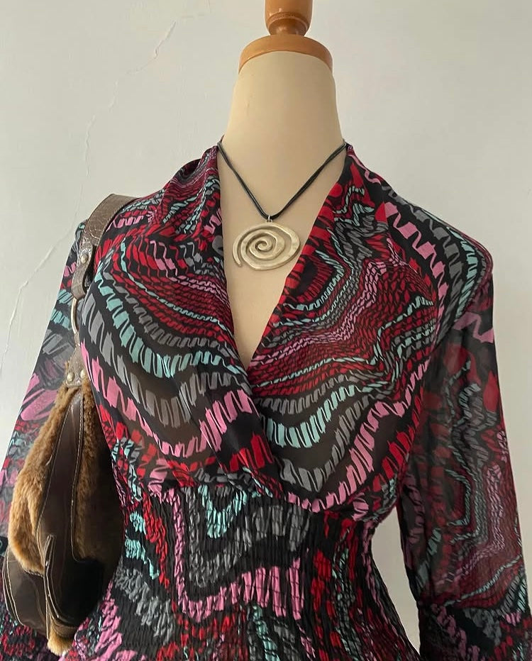 Bohemian blouse with bell sleeves