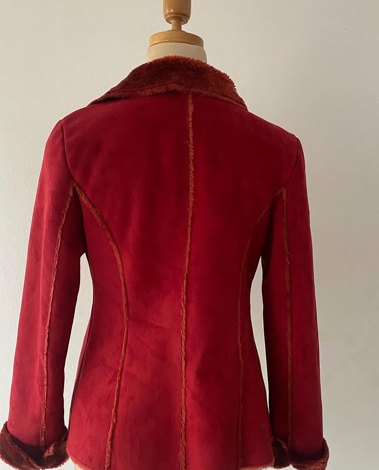 Velvet corduroy jacket with plush