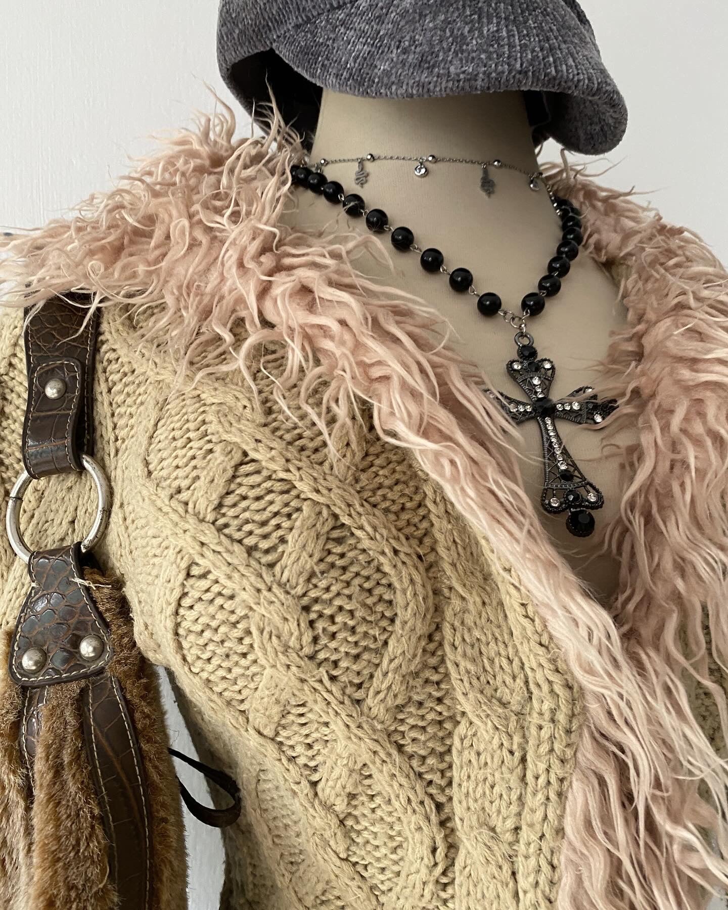Beige boho cardigan