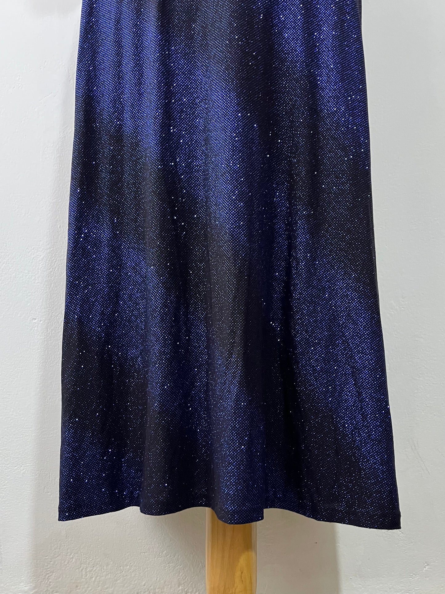 Blue and black sparkly dress with back bow