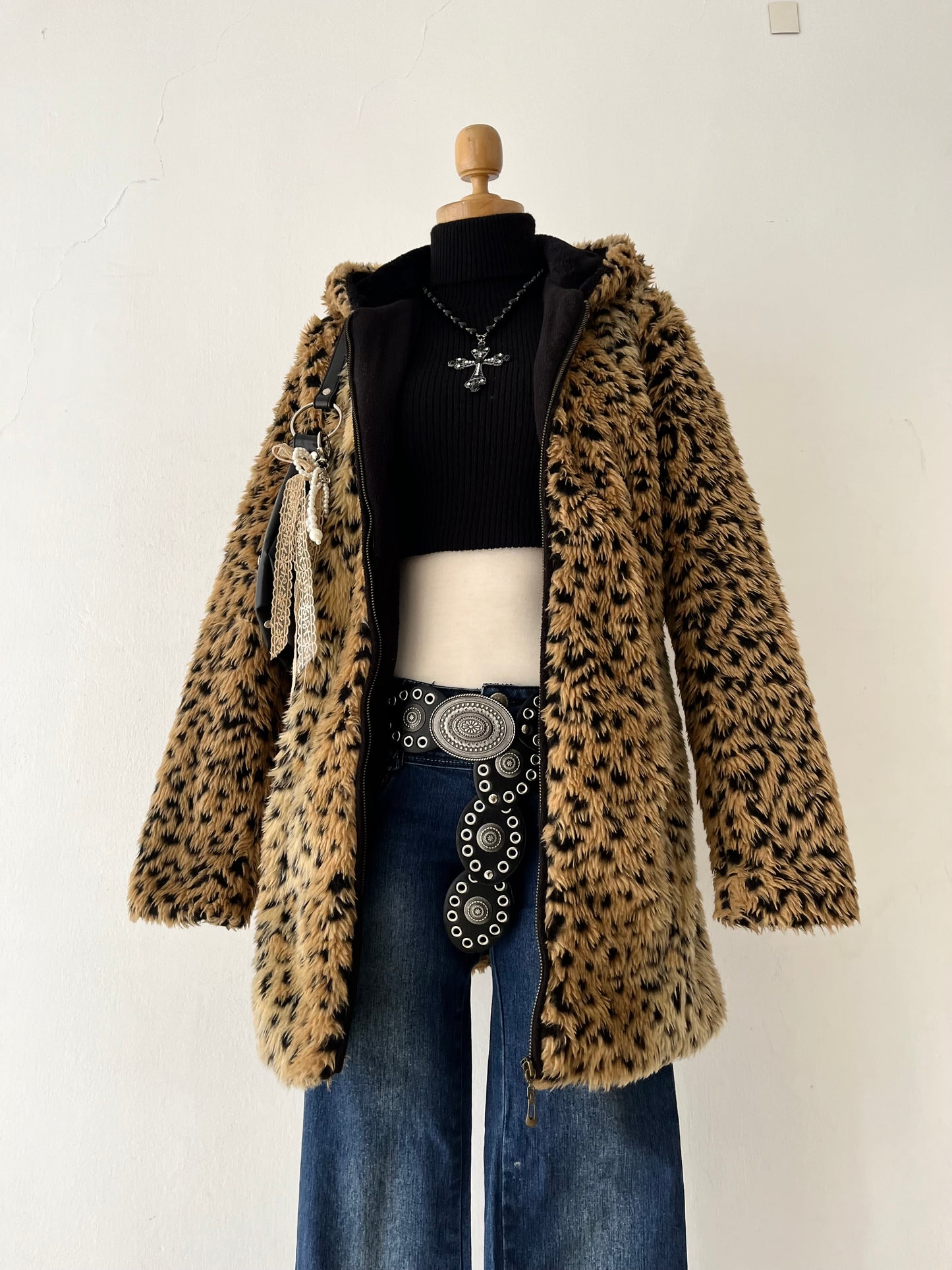 Cheetah print coat