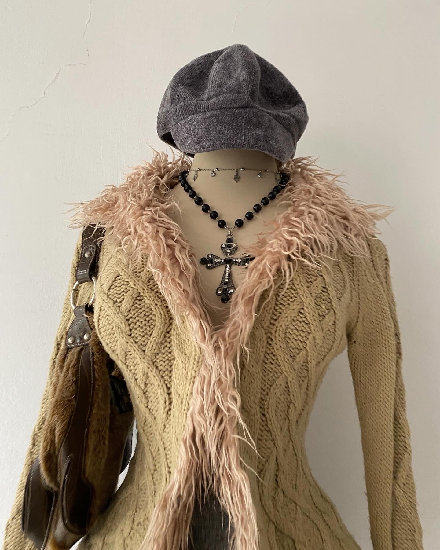 Beige boho cardigan