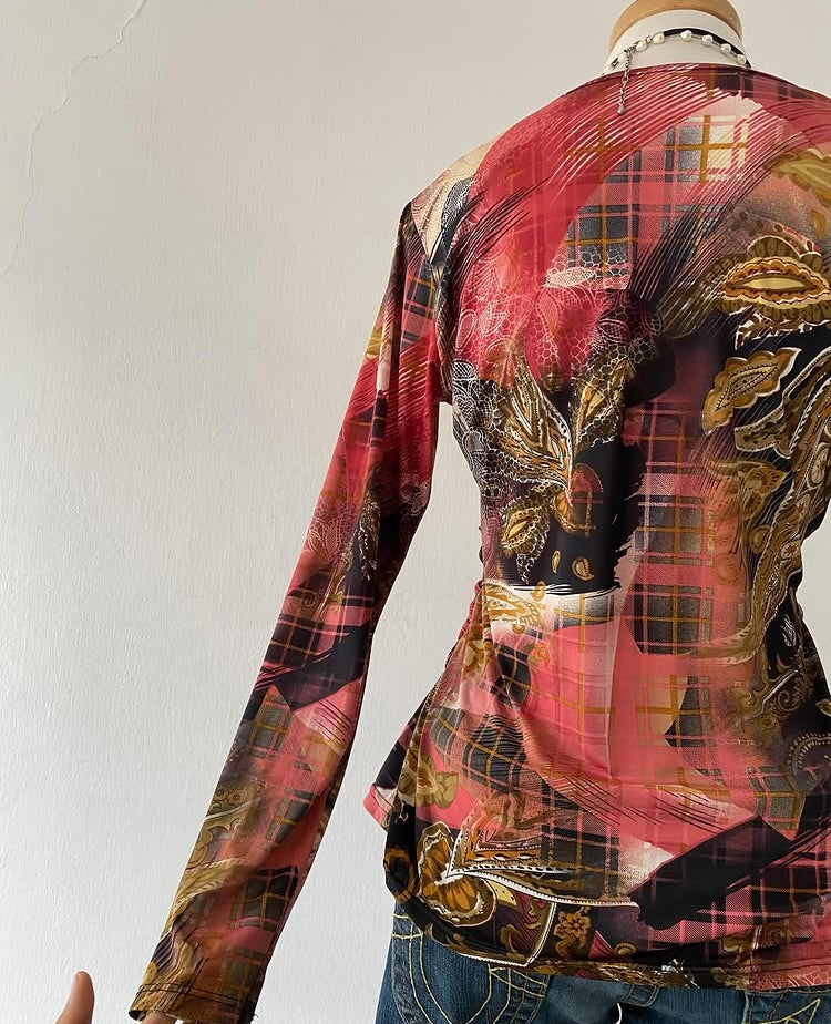 Adorable bohemian wrap top