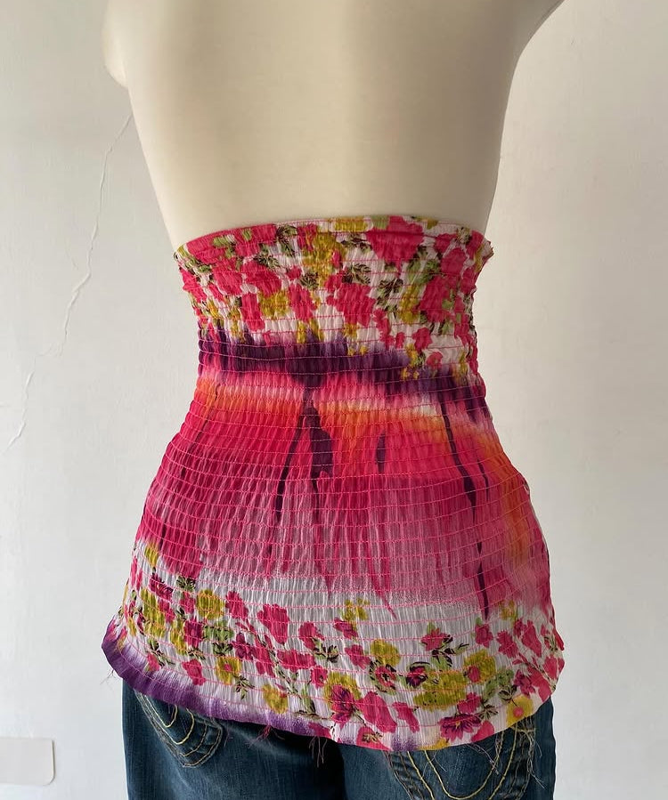 Floral ruffle top