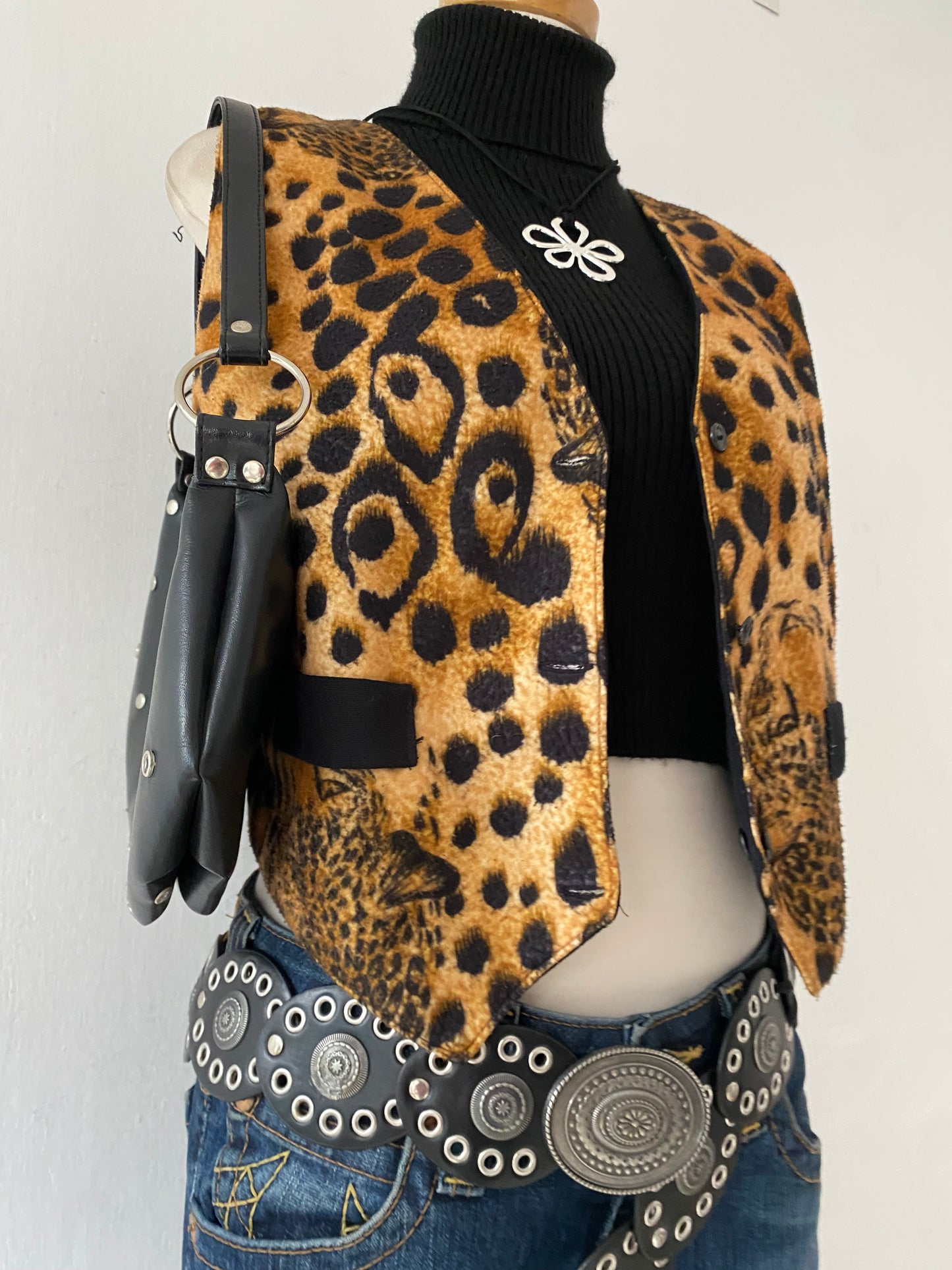 Cheetah print vest