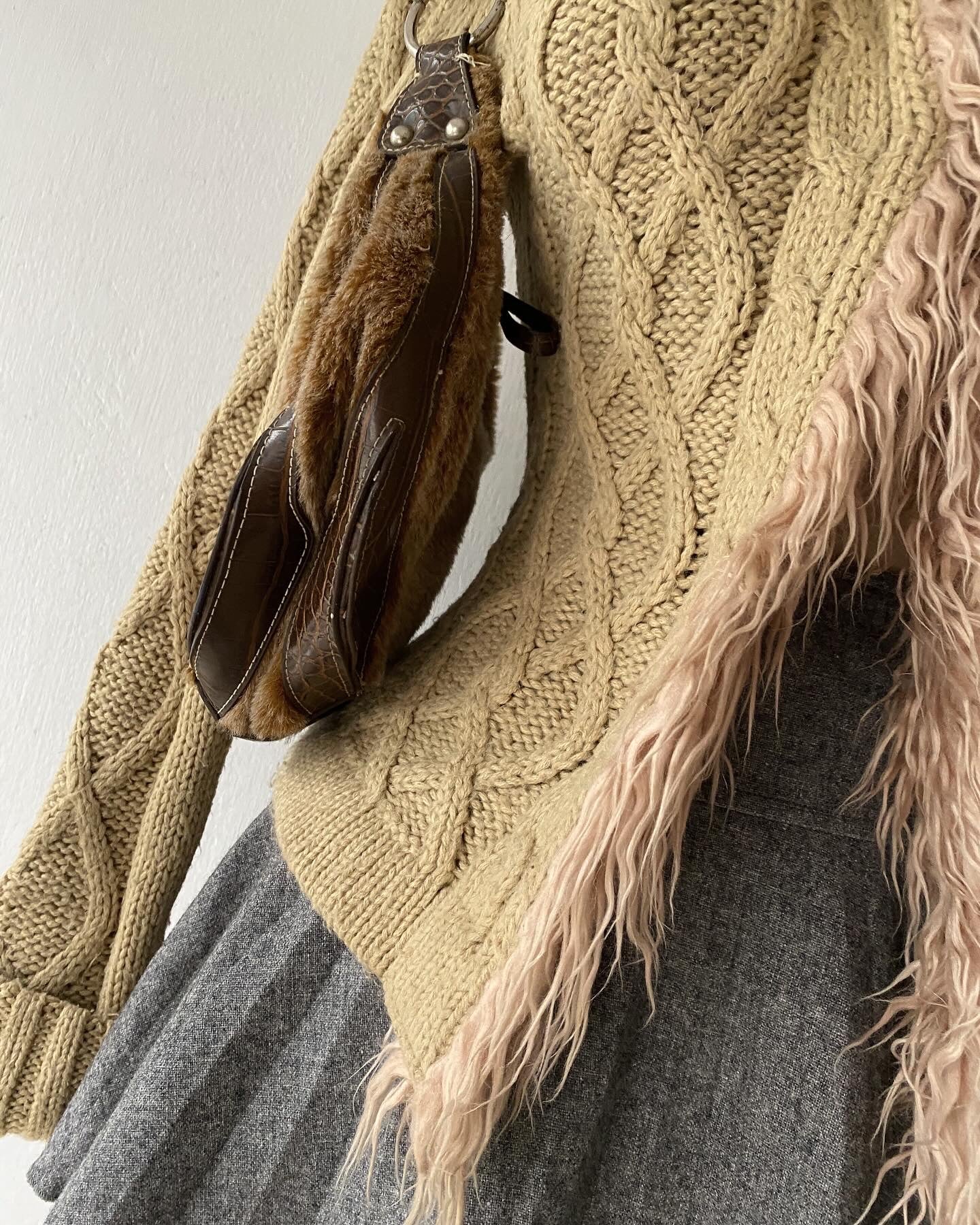 Beige boho cardigan