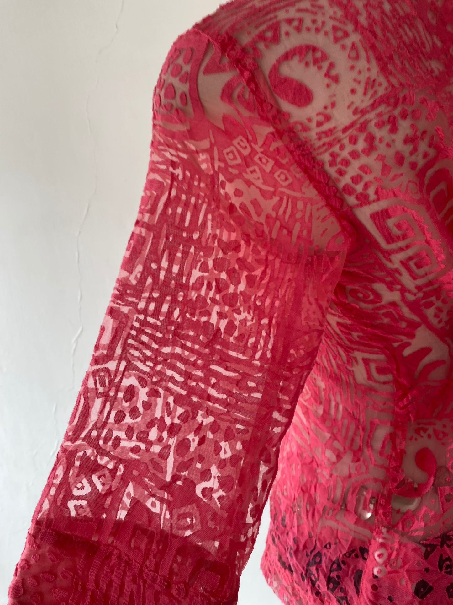 Pink lace blouse