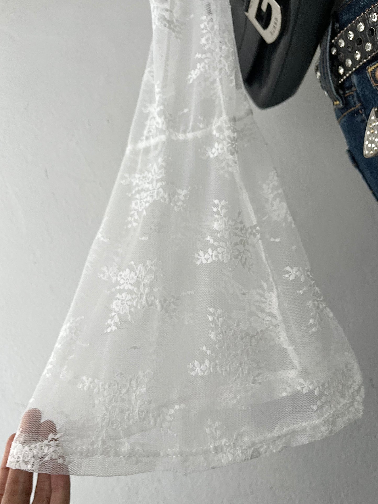 Bell Sleeve Lace Corset