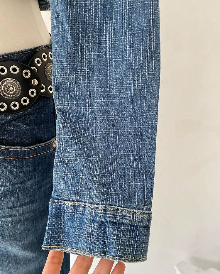 Focused waist jean jacket