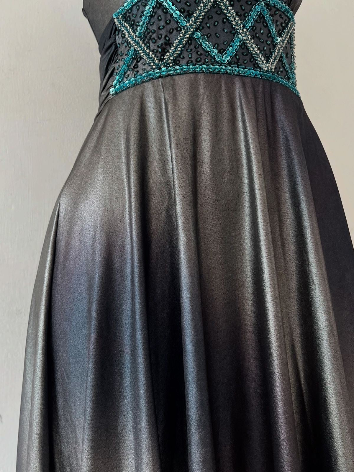 Iridescent halter dress