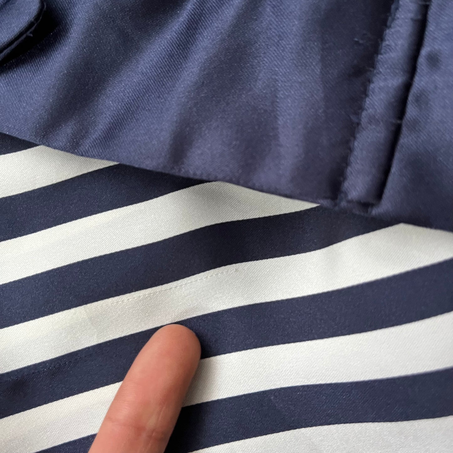 Striped coquette blouse