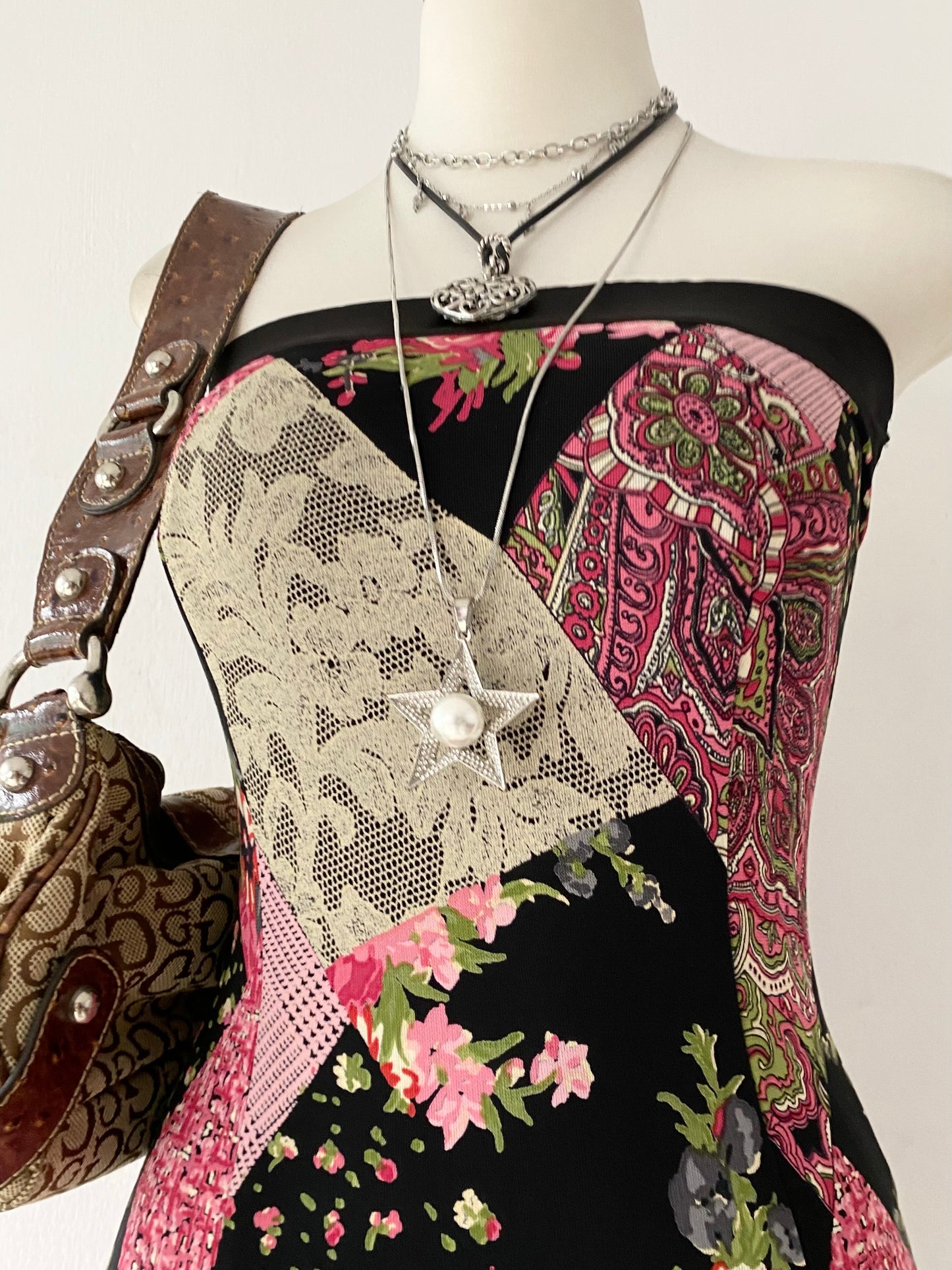 Patchwork design dress