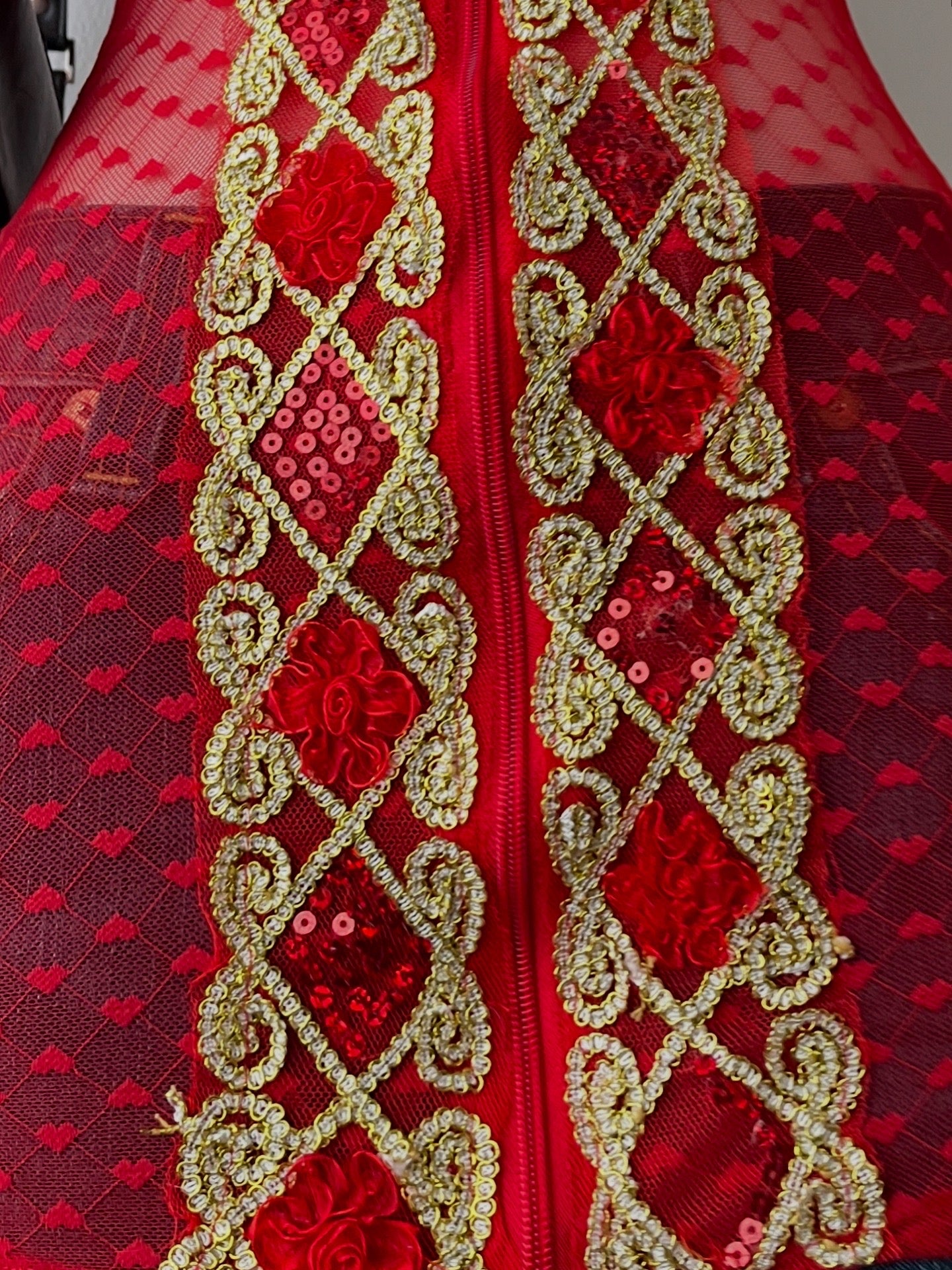 Set (mesh long blouse + top)