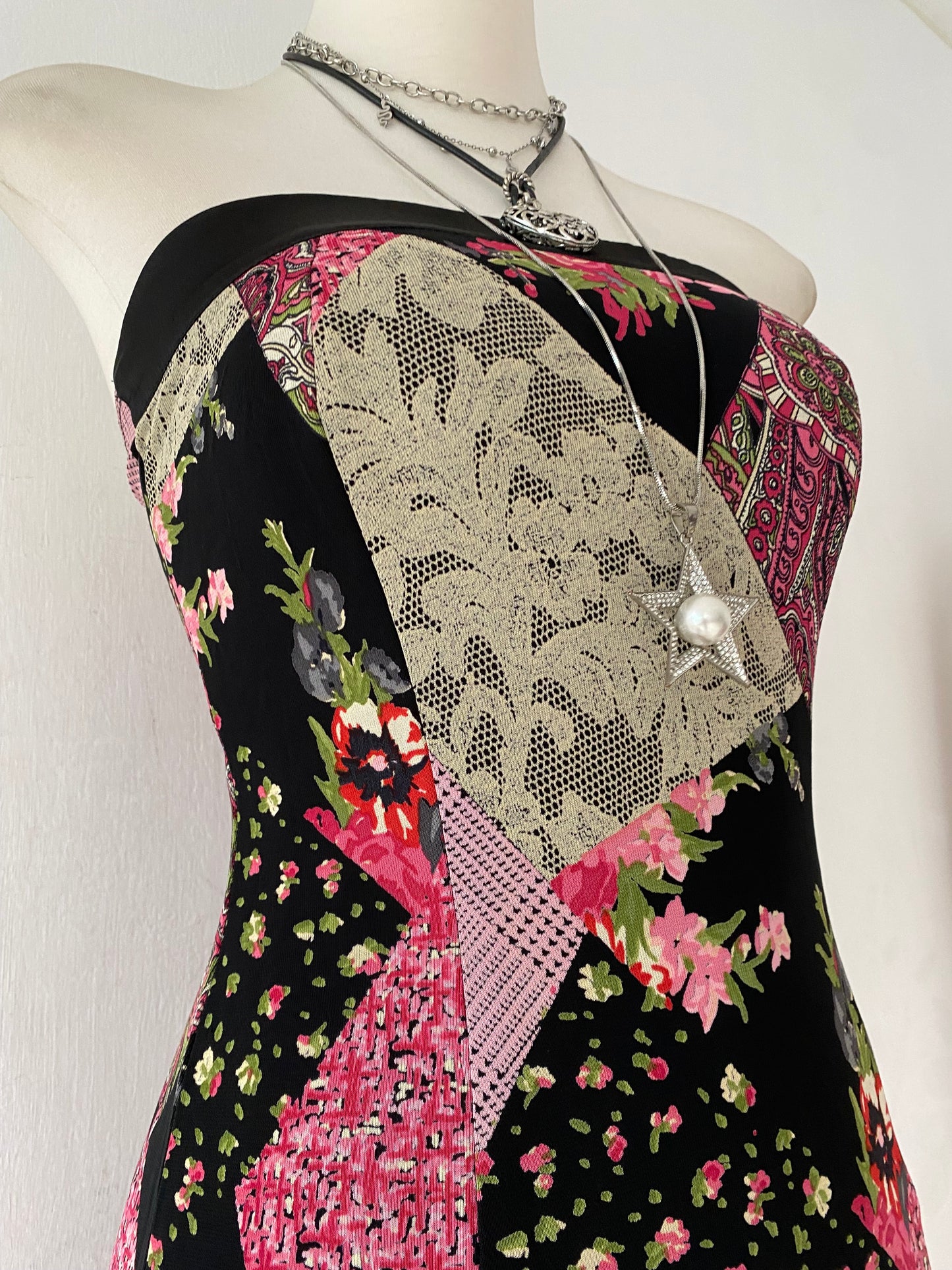 Patchwork design dress