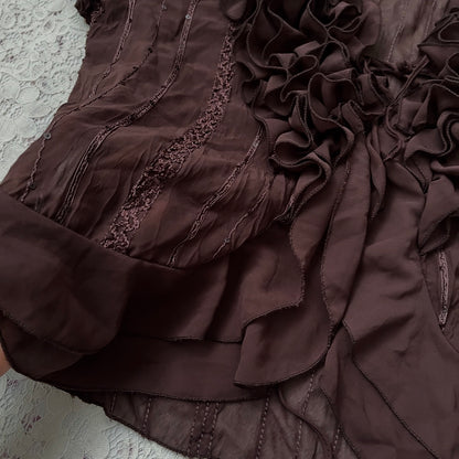 Adorable brown blouse