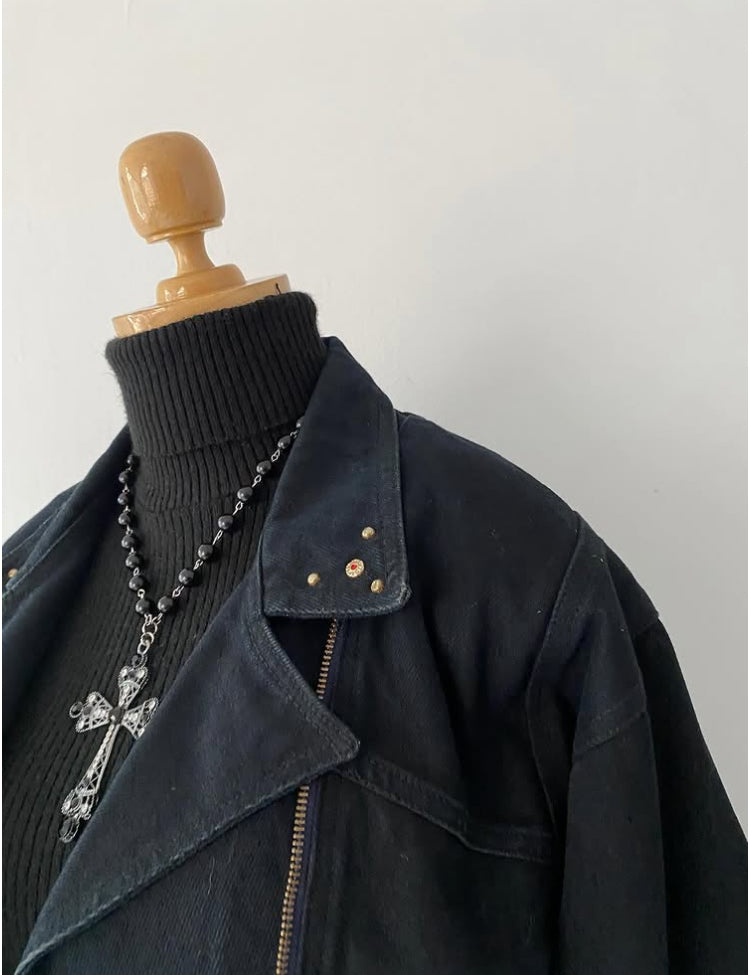 Biker jean jacket