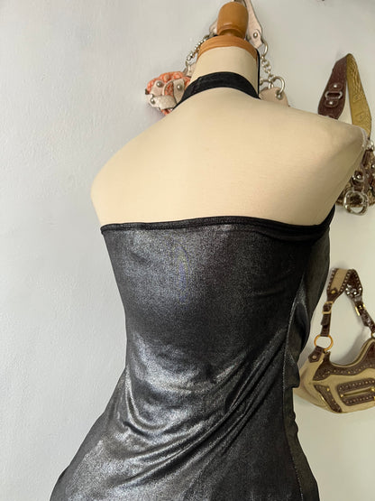 Iridescent halter top