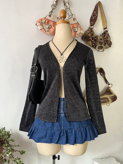 Gray cardigan top