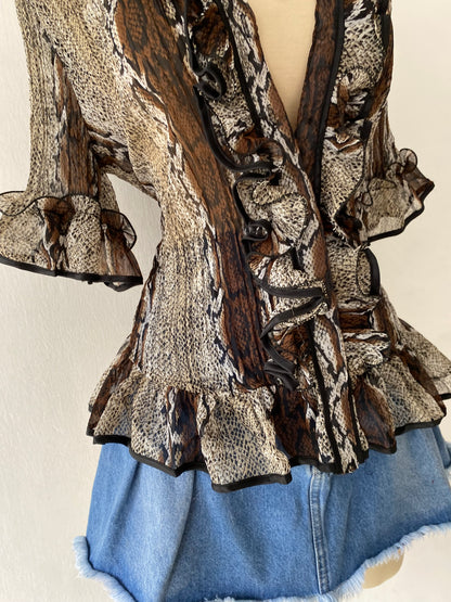 Phyton print blouse