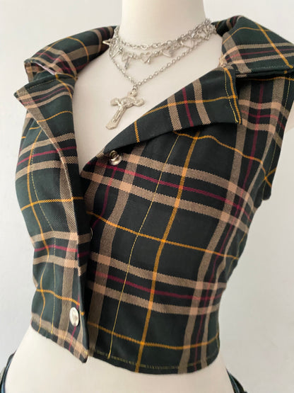Plaid waistcoat