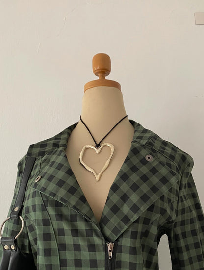 Checkered biker jacket