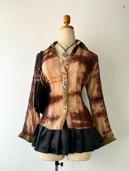 Boho chic blouse-Size:L