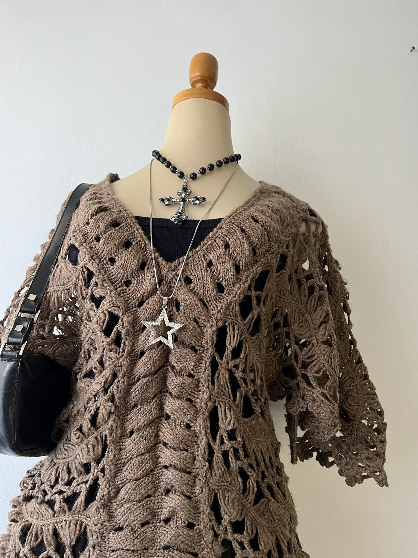 Long knitted wool top