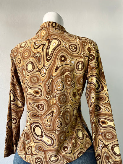 Long sleeve boho top-size M