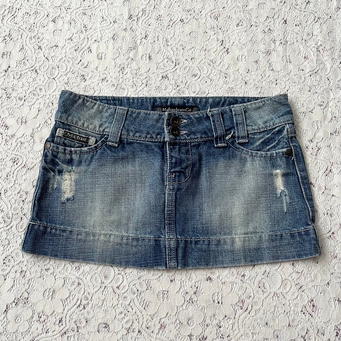 Jean mini skirt
