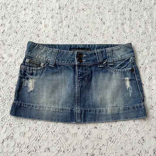 Jean mini skirt