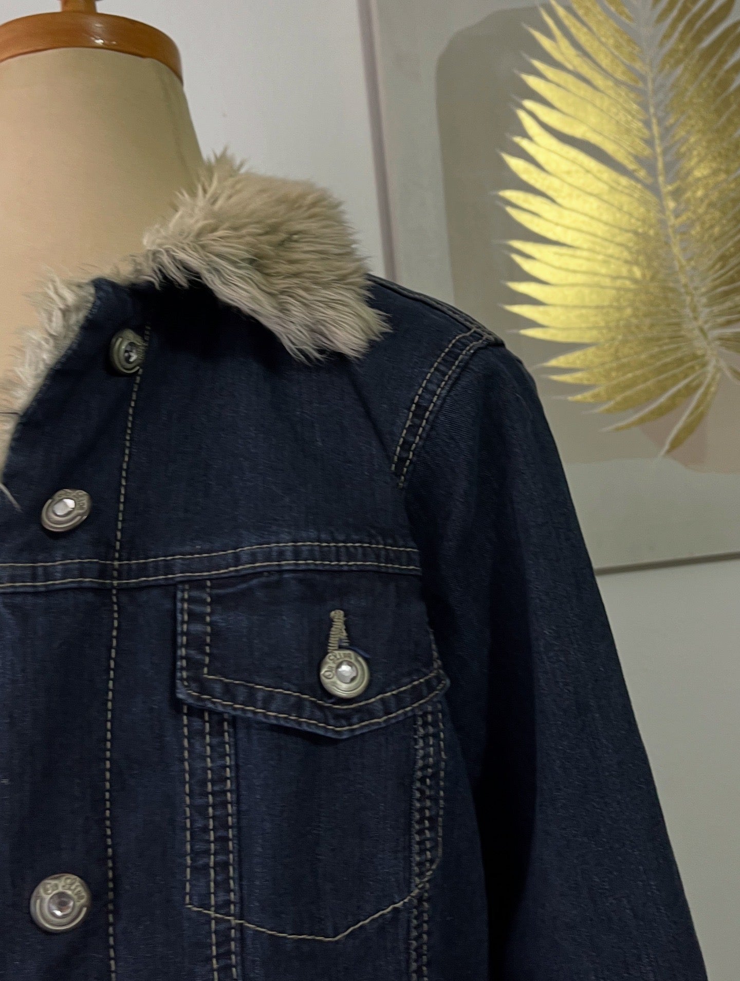 Jean jacket with warm lining