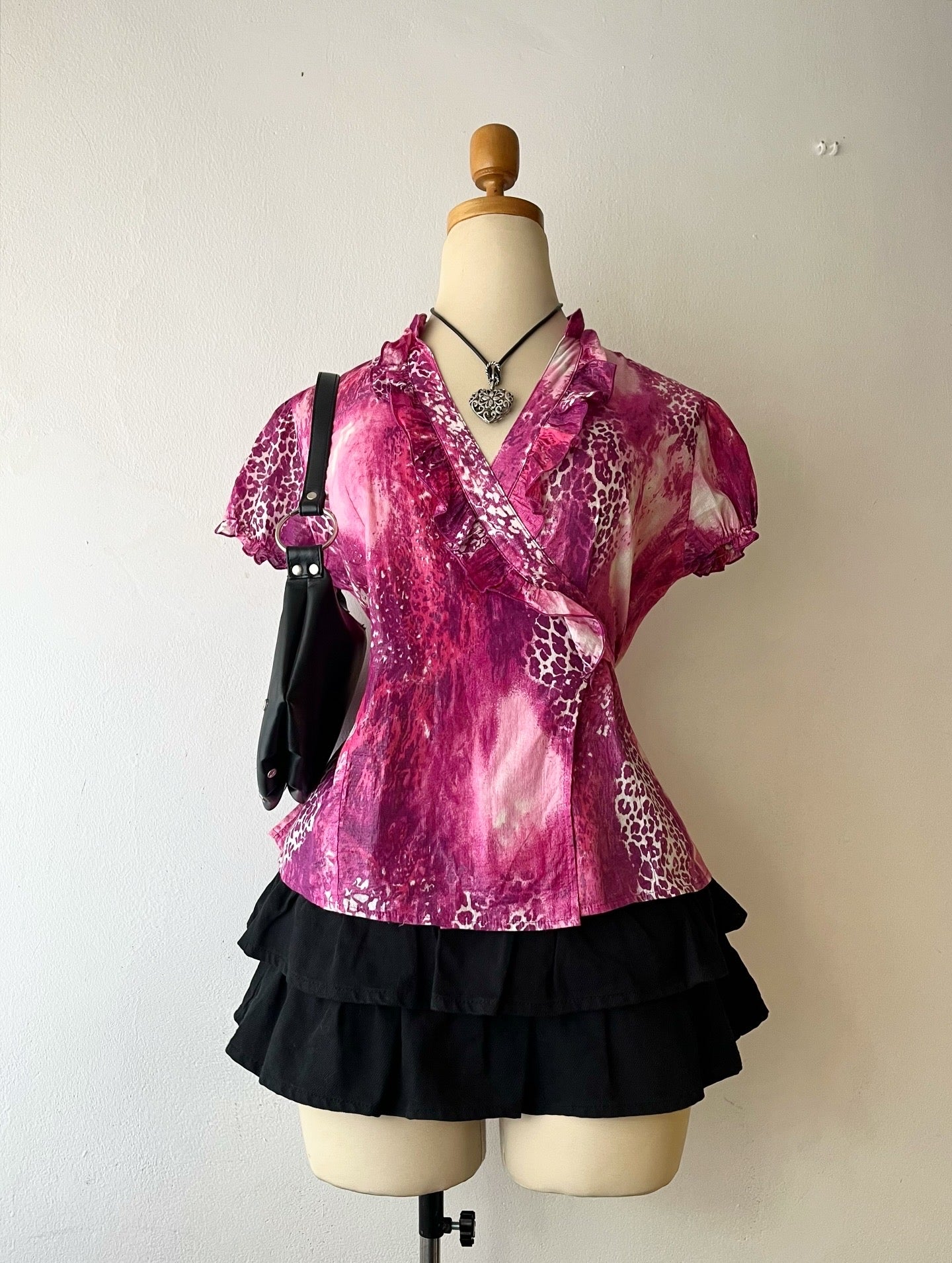 Wrap blouse with back tie