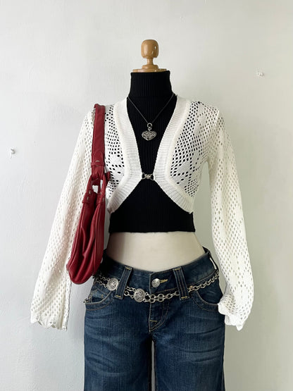 Knitted cardigan blanco