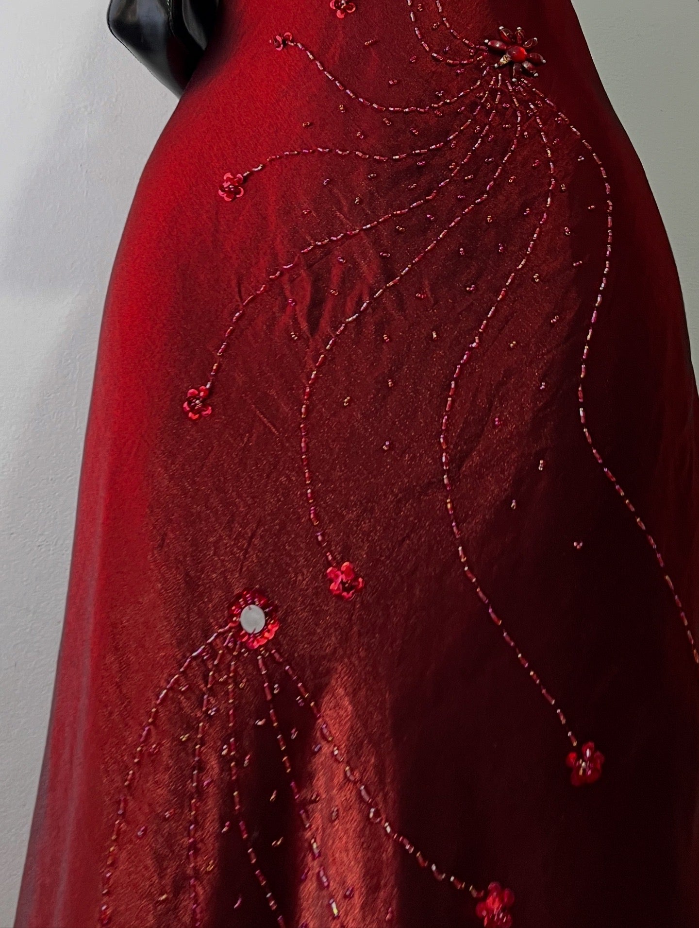 Iridescent burgundy dream dress