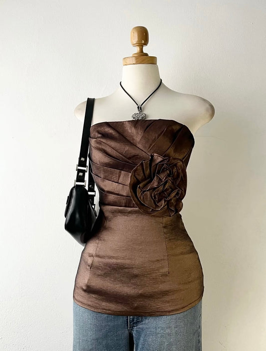 Iridescent brown top