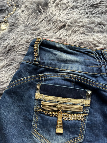 Y2k mini skirt jean~size M