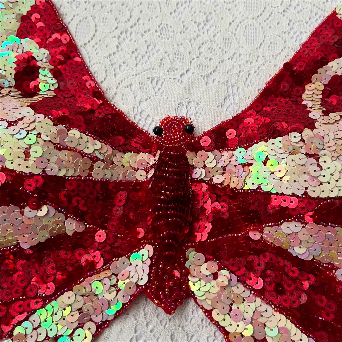 Beaded butterfly top