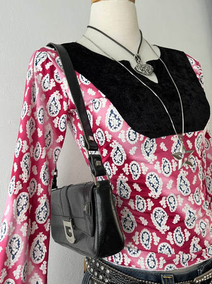 Bohemian flared sleeve top