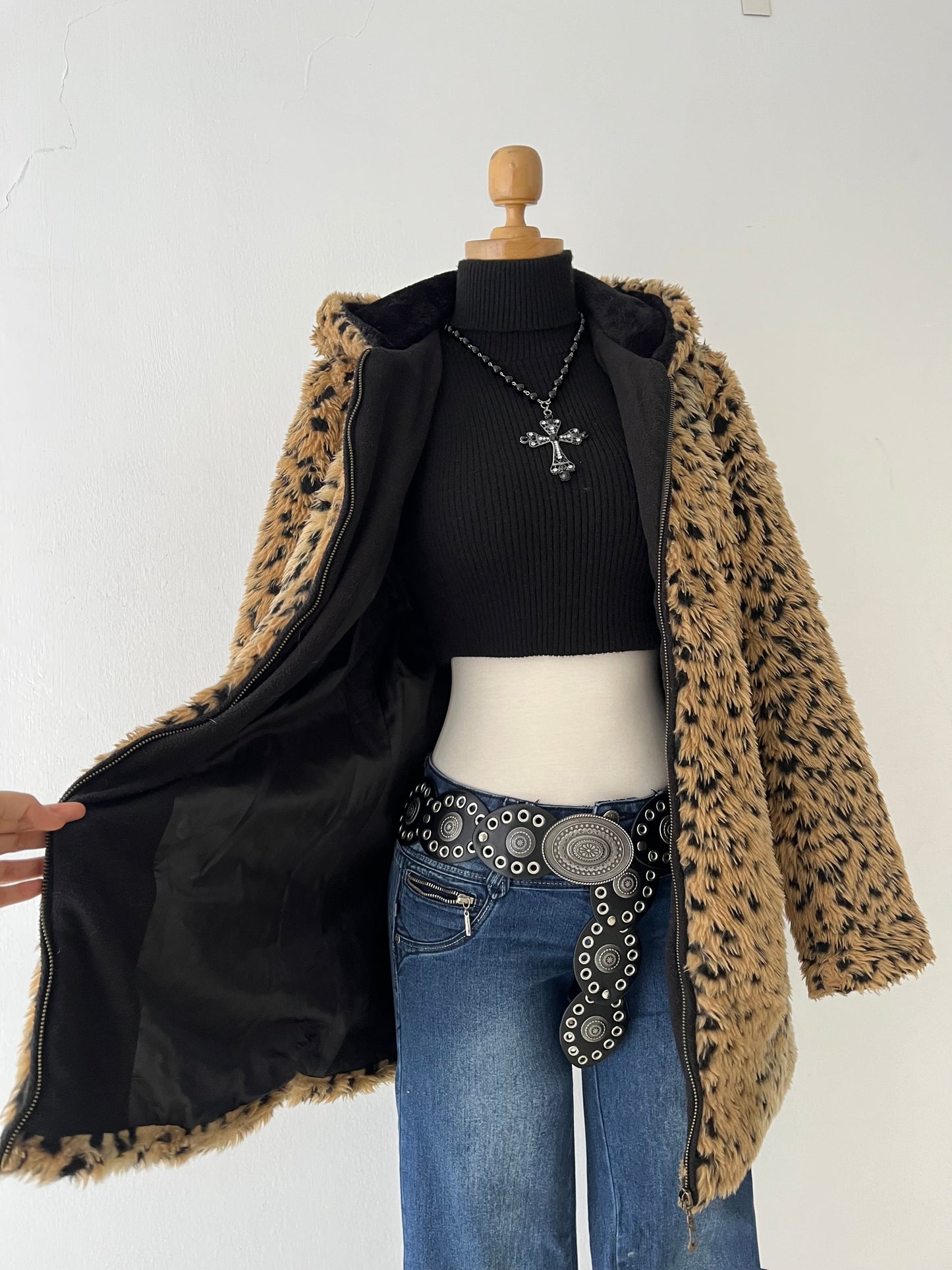 Cheetah print coat