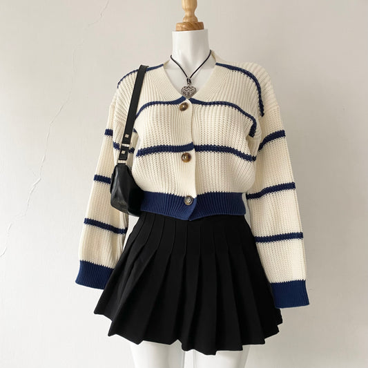 Wool waist cardigan