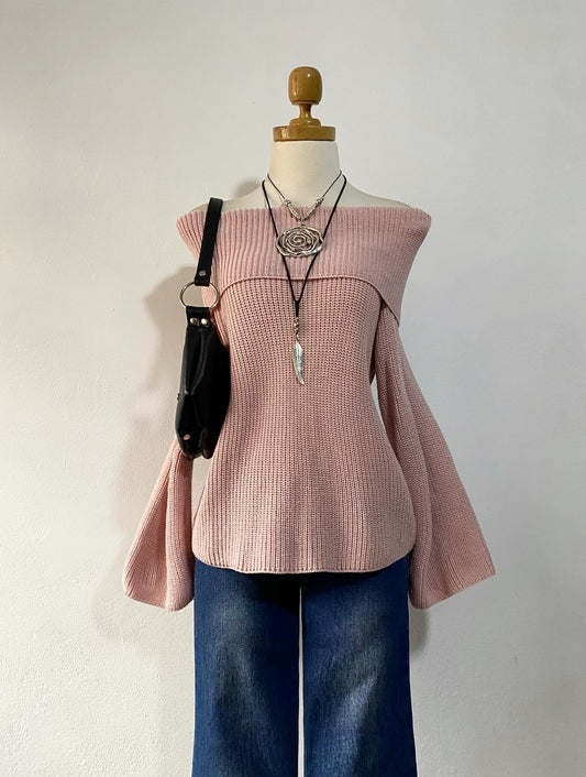 Off shoulder top with bell sleeves