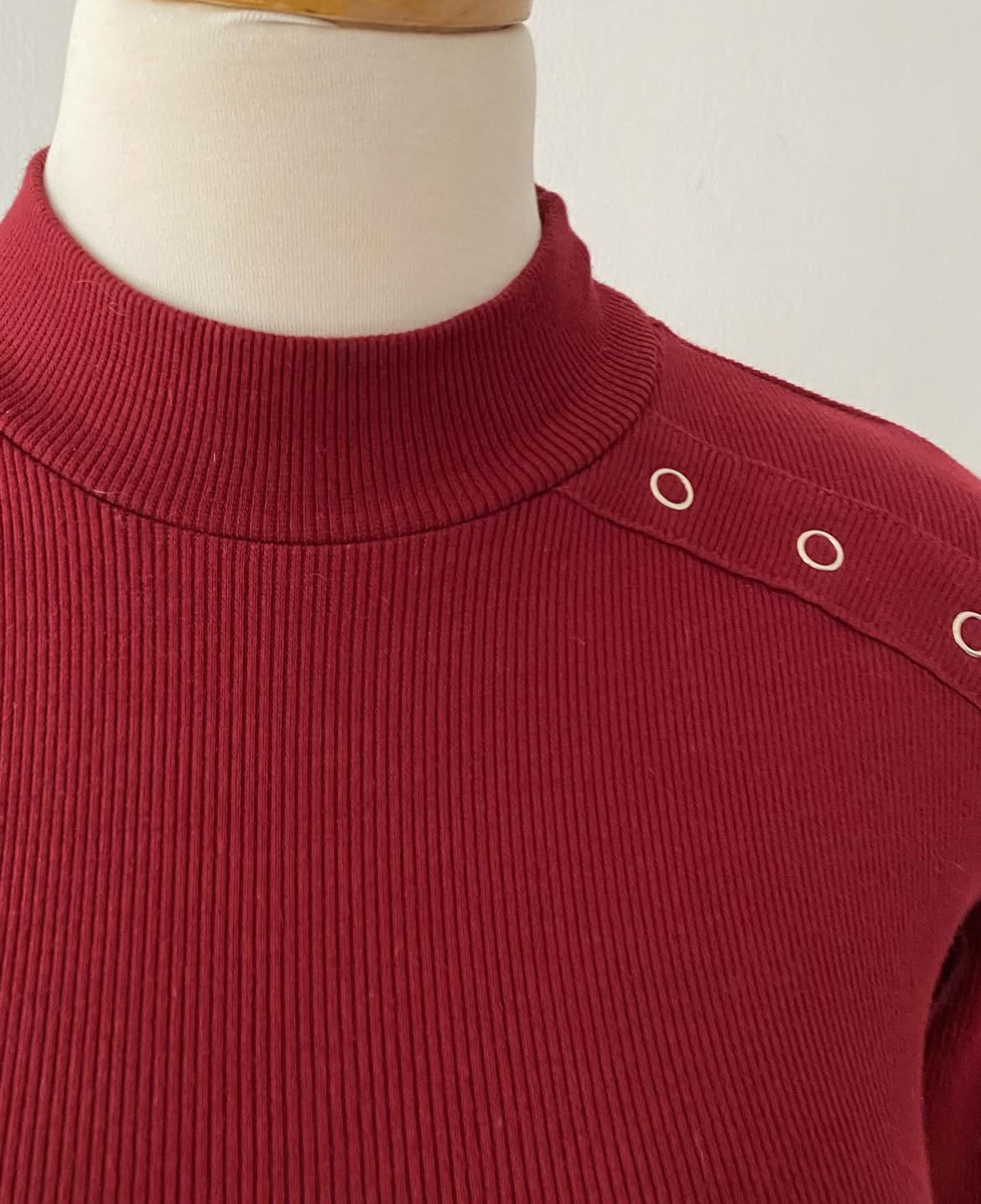 Burgundy high-waisted top