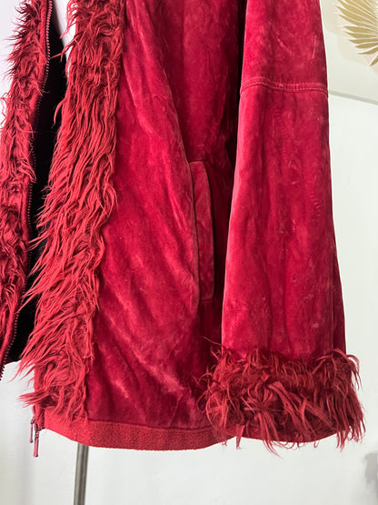 Burgundy penny lane jacket