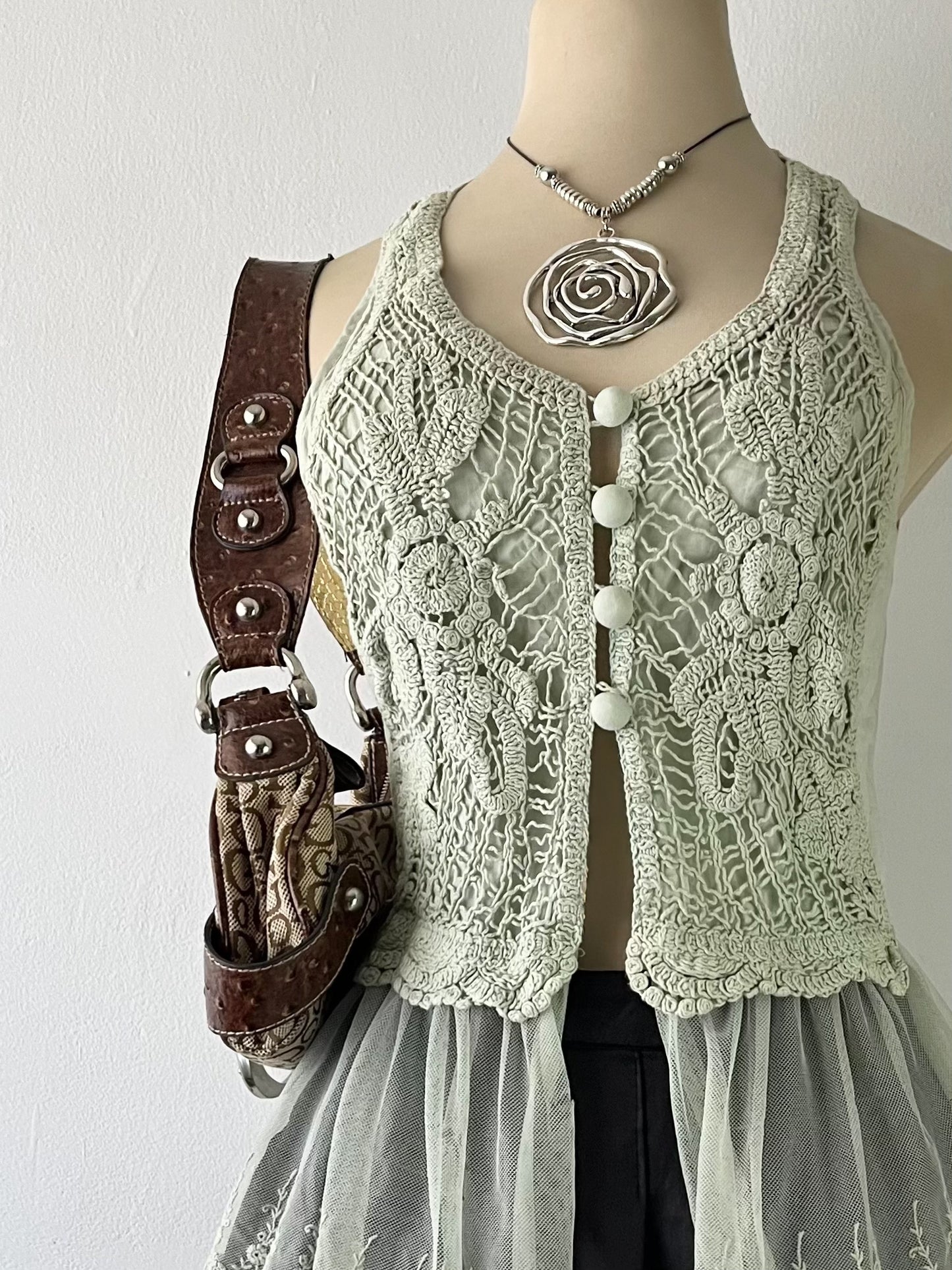 Knitted boho chic top