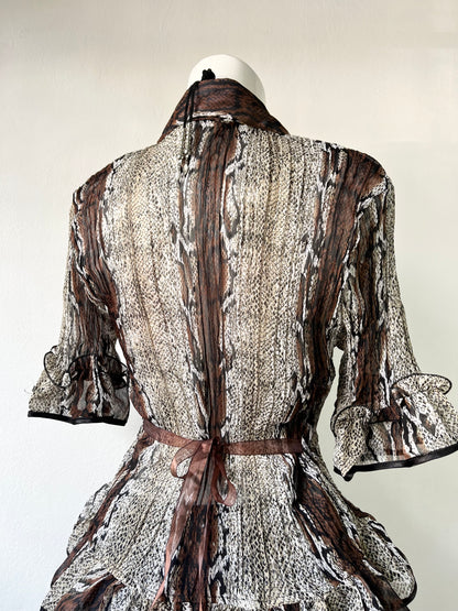 Animal print top with back tie