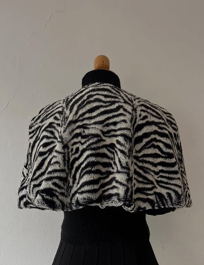 Animal print teddy cardigan