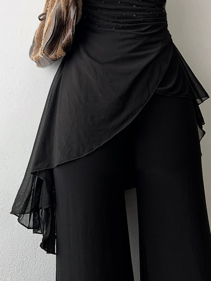 Y2K jumpsuit with sequined embroidery