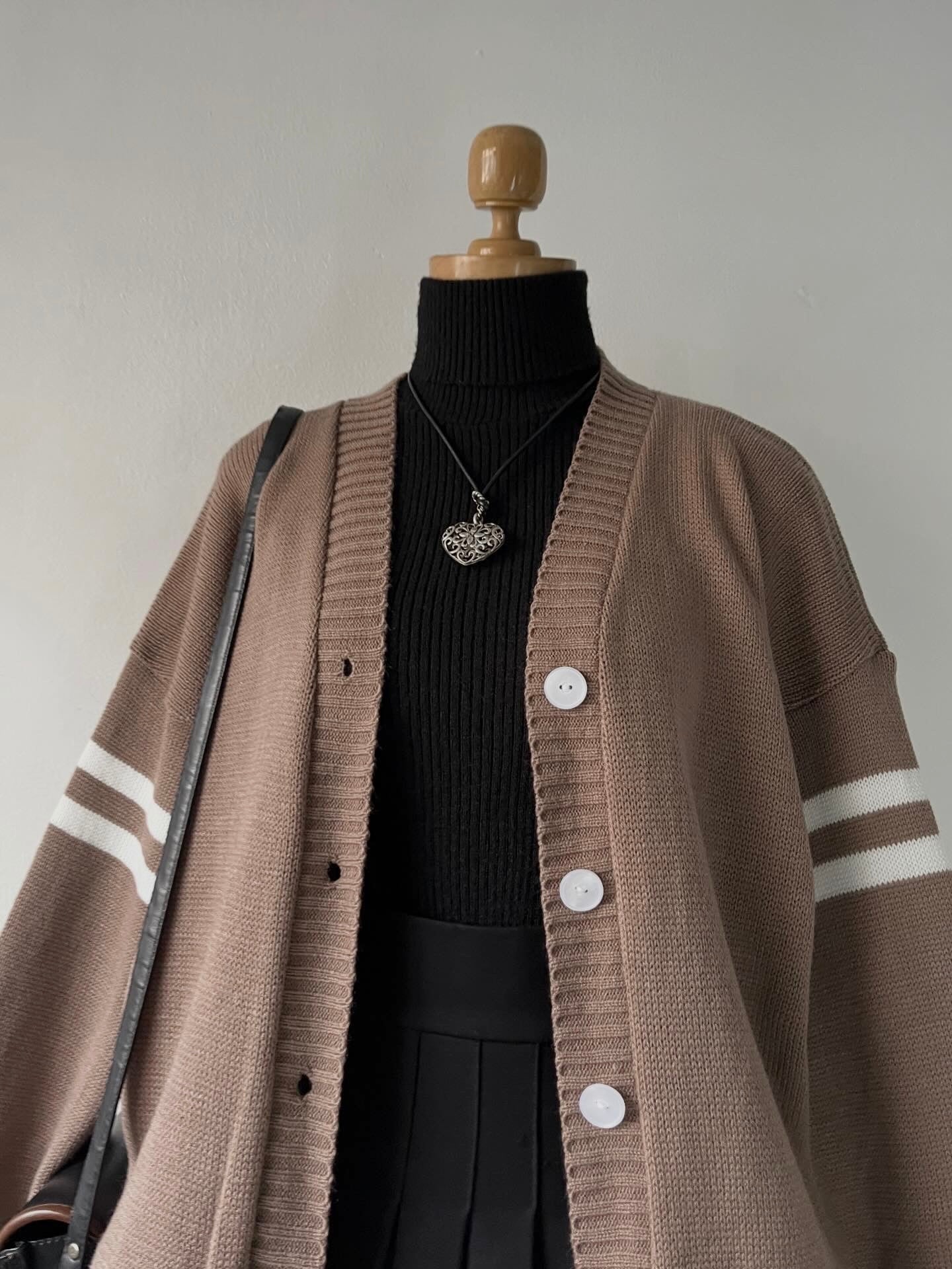Cardigan oversize beige